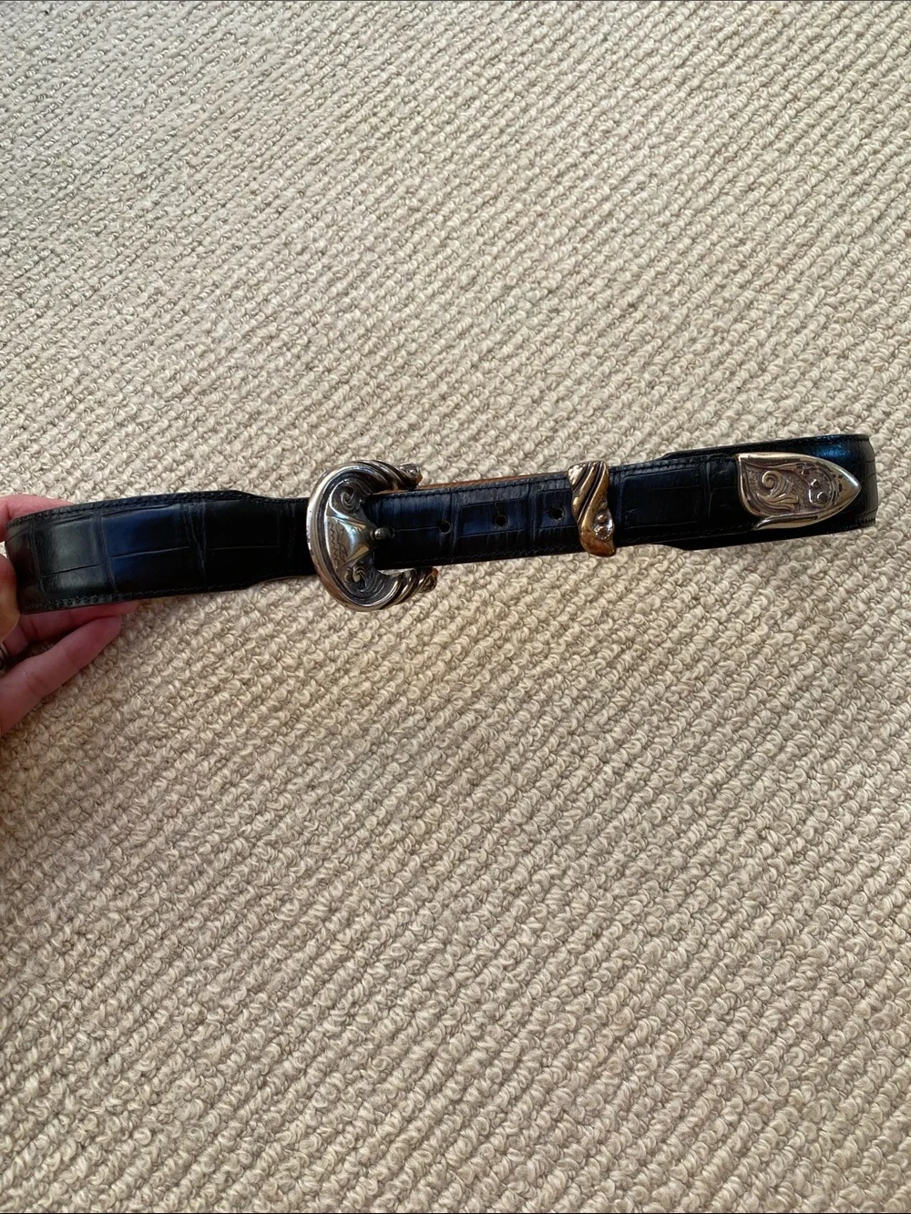 Genuine Top Grain Cowhide Justin Leather Belt